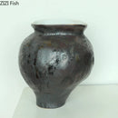 Axyaa Retro Ceramic Vase: Creative Irregular Painted Plant Pot for Aesthetic Room Decor
