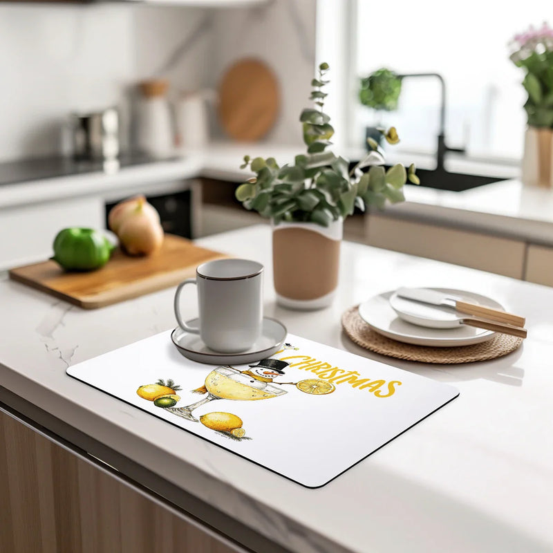 Axyaa Coffee Mat: Fast Drying Dish Draining Mat for Kitchen and Bathroom