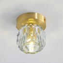 Axyaa Crystal Decoration LED Ceiling Light Gold Living Room Lighting Fixture