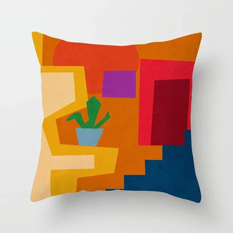 Nordic Abstract Velvet Pillow Cover by Axyaa - Simple & Chic
