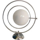 Axyaa Chrome Metal Desk Lamp - Vintage Nordic Style Table Lamp for Living Room & Bedroom