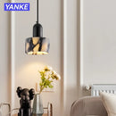 Axyaa Marble LED Pendant Lamp: Nordic Luxury Natural Stone Chandelier
