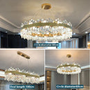 Axyaa High-End Crystal Chandelier LED Pendant Light for Bedroom and Dining Room