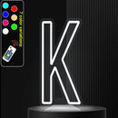 Axyaa Neon Letter Light Sign A-Z Alphabet with Color-Changing Illuminated Lights