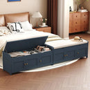 Axyaa Shoe Storage Bench with Cushioned Seat, Wooden Entryway Shoe Cabinet