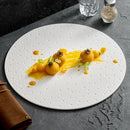 Axya Ceramic Meteor Shower Plate Set • Pure White Restaurant Tableware