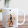 Metallic Guitar Pattern Mug by Axyaa: Rock Band Enthusiasts' Home Coffee Cup