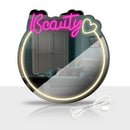 Axyaa Heart LED Makeup Mirror Lamp Neon Light for Girls Bedroom