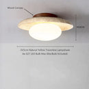 Axyaa Nordic Wood LED Ceiling Light in Yellow Travertine for Home Decor