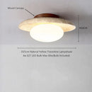Axyaa Nordic Wood Yellow Travertine LED Ceiling Light for Modern Home Decor