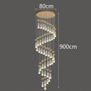 Axyaa Crystal Chandelier Stair Pendant Lamp Living Room Interior Lighting