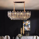 Axyaa Nordic Gold Crystal Ceiling Chandelier: Luxury LED Lighting for Home Decor