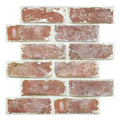 Axyaa Faux Brick Wall Panel Tile Sticker - Waterproof Peel and Stick Backsplash
