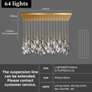 Axyaa Luxury Villa Hall LED Chandelier with Custom Glass Pendant Light