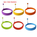 Axyaa Silicone Egg Ring Mold for Cooking Breakfast in Frying Pan