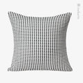 Axyaa Nordic Leather Hand-Woven Black & White Luxury Cushion