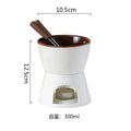 Axyaa Ceramic Chocolate Ice Cream Hotpot Stove - Creative Tableware for Cheese & Chocolate