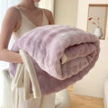 Axyaa Luxe Rabbit Velvet Double-sided Bubble Velvet Nap Blanket