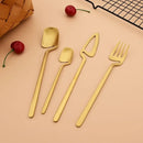 Axyaa Stainless Steel Flatware Set: 12Pcs Matte Silverware Knife Fork Spoon Tableware