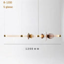 Axyaa Modern Italian Design LED Glass Tube Chandelier: Stylish Lighting for Bedroom or Living Room