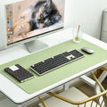 Axyaa Desk Pad Mouse Pad Faux Leather Table Cover Dual Use Writing Mat