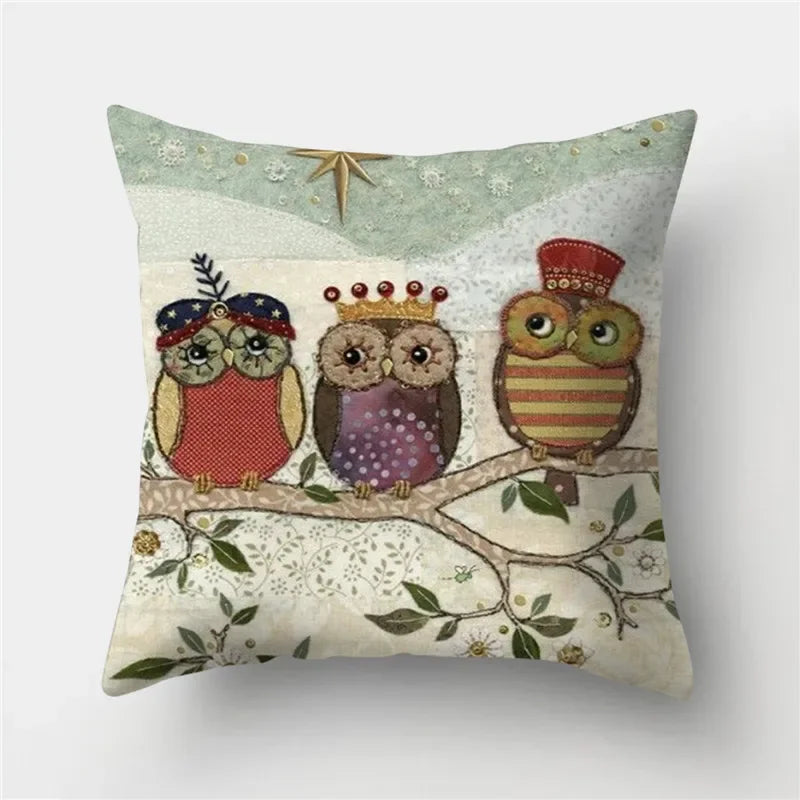 Axyaa Butterfly Cat Animals Design Pillowcase - Nordic Home Decor