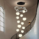 Axyaa Modern LED Staircase Chandeliers for Living Room - Indoor Hanging Light