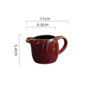 Axyaa Ceramic Milk Cup with Handle & Spout - 80ml European Coffee Pitcher