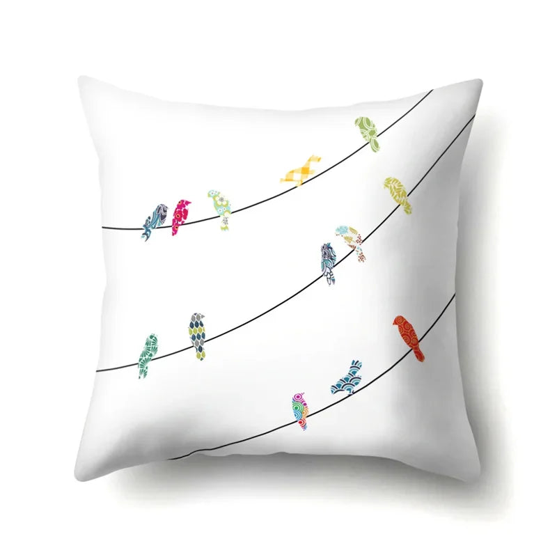 Axyaa Charms Bird Animal Pillowcase for Home Decoration