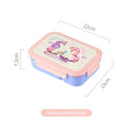 Kids Bento Lunch Box 4 Compartment Microwave Leakproof Lunchbox with Sauce Container by Axyaa