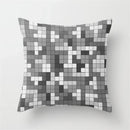 Axyaa Geometric Pillow Covers: Modern Grey Polyester Throw Pillow Cover
