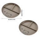 Axyaa Stackable 3-Compartment Fruit Salad Dinner Plate | Microwave Safe Cake Dessert Dishes
