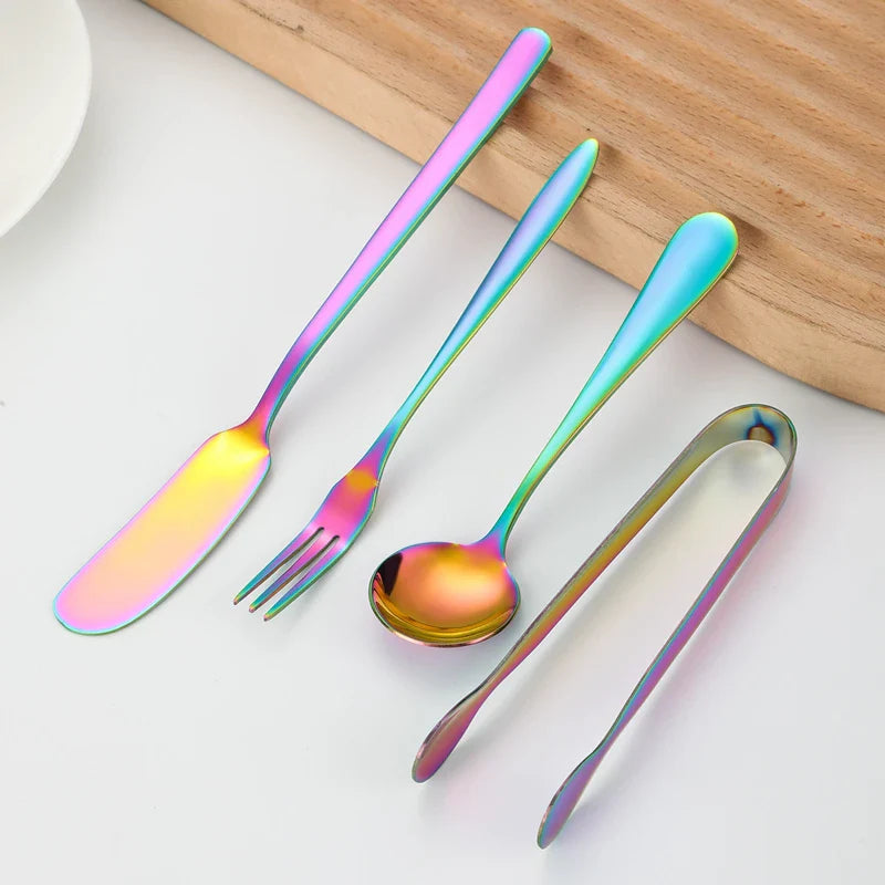 Axyaa 14-Piece Stainless Steel Kitchen Utensils Set and Tableware