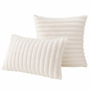 Axyaa Green Rabbit Fur Cushion Cover | Plush Soft Pillowcase for Sofa Décor
