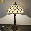 Axyaa Tiffany Style Stained Glass Table Lamp - 12 Inch Alloy Base Lighting