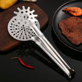 Axyaa Kitchen Stainless Steel Food Tongs & Strainer for Cooking