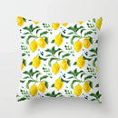 Lemon Pattern Summer Cushion Cover Throw Pillow for Sofa Decoration by Axyaa