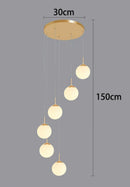 Axyaa Crystal Chandelier Stair Pendant Lamp Living Room Lighting