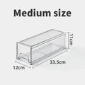 Axyaa Stackable Transparent Makeup Storage Box with Pull-out Design