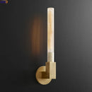 Axyaa Copper Glass LED Wall Sconce - America Country Style for Bedroom Living Room