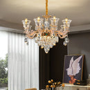 Axyaa Luxury Crystal Chandelier for Living Room, Dining Room, Bedroom