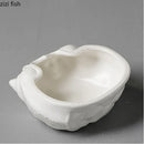 Axya White Crab Ceramic Serving Bowl Set for Restaurant Tableware