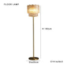 Axyaa Clear Glass Crystal Floor Lamp: Luxe Standing Light for Home Decor & Bedside