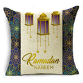 Axyaa Ramadan Theme Linen Pillow Cover in 40cm/45cm and 50cm Square Size