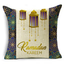 Axyaa Ramadan Theme Linen Pillow Cover in 40cm/45cm and 50cm Square Size