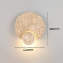 Axyaa White Cave Stone Disk Wall Lamp Modern Design LED Lights