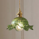 Axyaa Green Glass Pendant Light Modern Chandelier for Kitchen Island