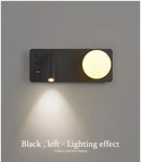 Axyaa Moon Globe Wall Sconce, Modern & Minimalist LED Bedroom Reading Light