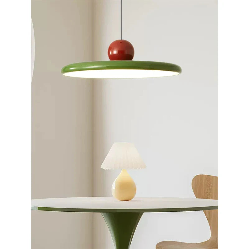 Axyaa Green Flying Saucer Chandelier for Bedroom, Dining, Study - Medieval, Wabi-Sabi Cream Wind