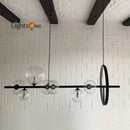Axya Glass Bubble Chandelier for Restaurant, Bar Table - Light Luxury American Industrial Style Lamp